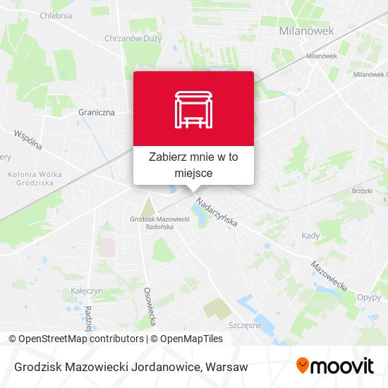 Mapa Grodzisk Mazowiecki Jordanowice