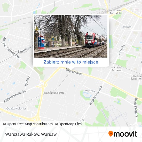 Mapa Warszawa Raków