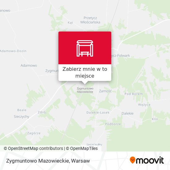 Mapa Zygmuntowo Mazowieckie