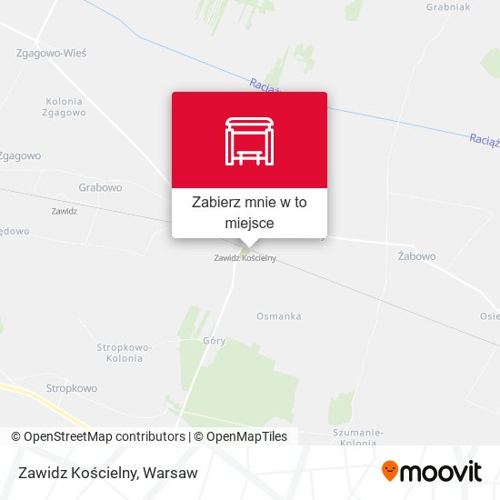 Mapa Zawidz Kościelny