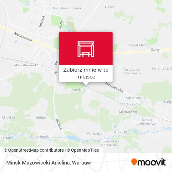 Mapa Mińsk Mazowiecki Anielina