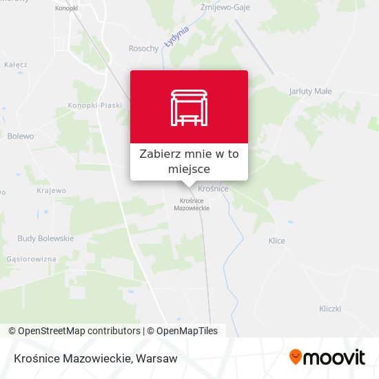 Mapa Krośnice Mazowieckie