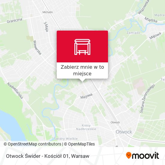 Mapa Otwock Świder - Kościół 01