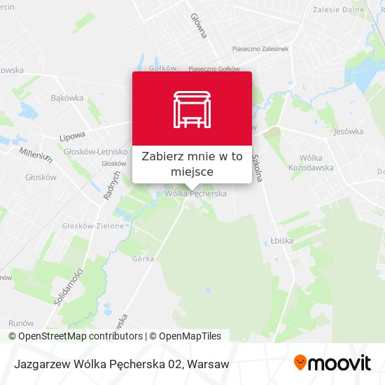 Mapa Jazgarzew Wólka Pęcherska