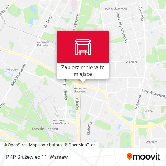 Mapa PKP Służewiec