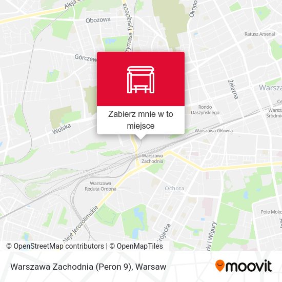 Mapa Warszawa Zachodnia (Peron 9)