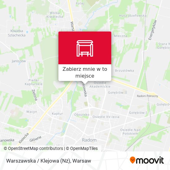 Mapa Warszawska / Klejowa (Nż)