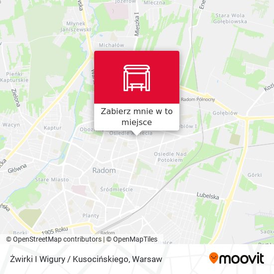 Mapa Żwirki I Wigury / Kusocińskiego