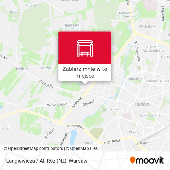 Mapa Langiewicza / Al. Róż (Nż)