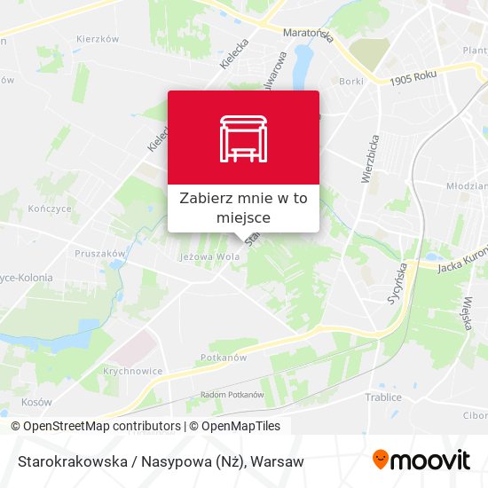 Mapa Starokrakowska / Nasypowa (Nż)