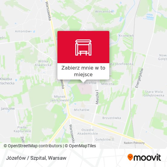 Mapa Józefów / Szpital