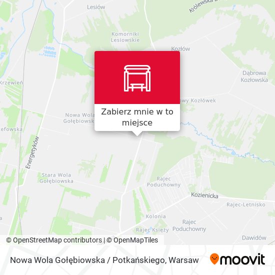 Mapa Nowa Wola Gołębiowska / Potkańskiego