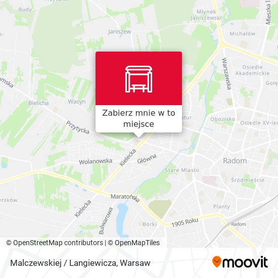 Mapa Malczewskiej / Langiewicza