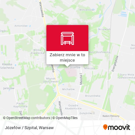 Mapa Józefów / Szpital