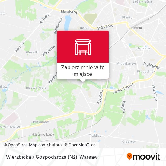 Mapa Wierzbicka / Gospodarcza (Nż)