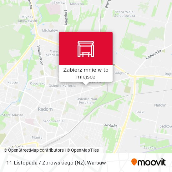 Mapa 11 Listopada / Zbrowskiego (Nż)