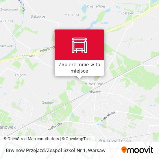 Mapa Brwinów Przejazd / Zespół Szkół Nr 1