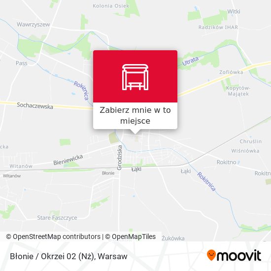 Mapa Błonie / Okrzei