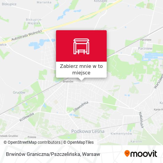 Mapa Brwinów Graniczna/Pszczelińska