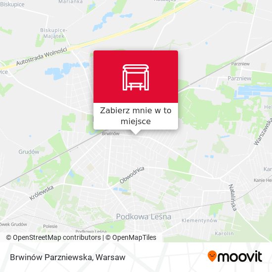 Mapa Brwinów Parzniewska