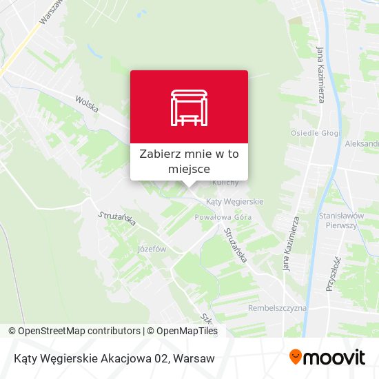 Mapa Kąty Węgierskie Akacjowa