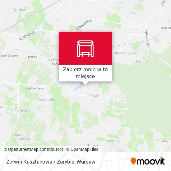 Mapa Żółwin Kasztanowa / Zarybie (Nż)