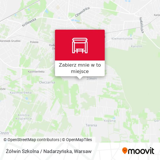 Mapa Żółwin Szkolna / Nadarzyńska (Nż)