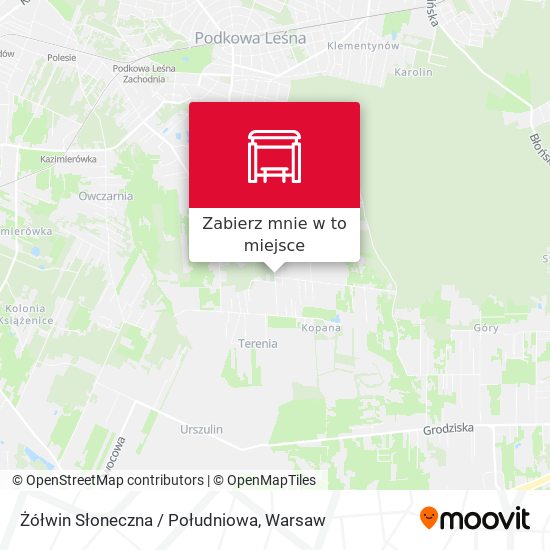 Mapa Żółwin Słoneczna / Południowa (Nż)