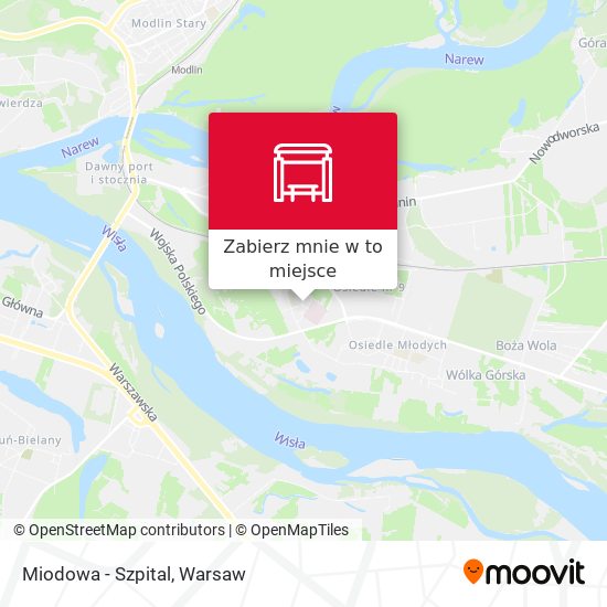 Mapa Miodowa - Szpital