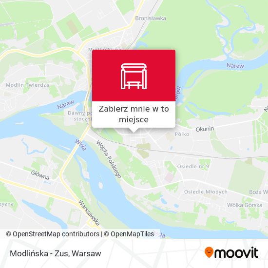 Mapa Modlińska - Zus