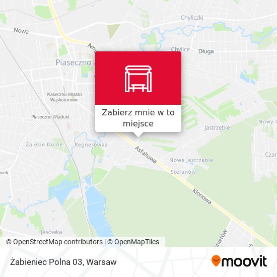 Mapa Żabieniec Polna