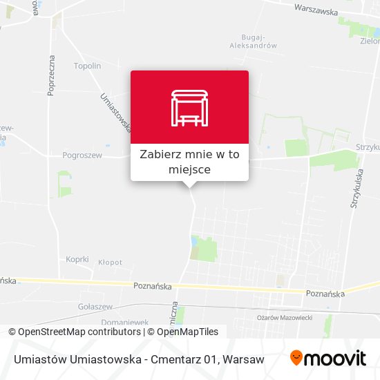 Mapa Umiastów Umiastowska - Cmentarz 01