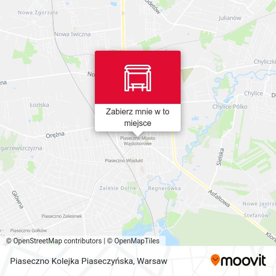 Mapa Piaseczno Kolejka Piaseczyńska