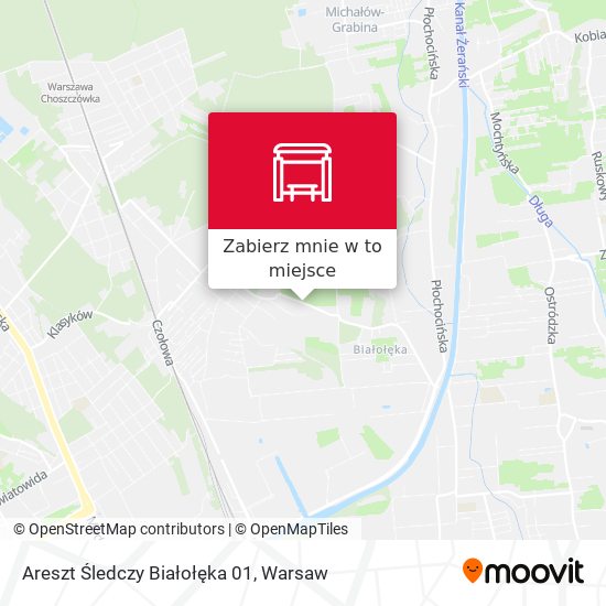 Mapa Areszt Śledczy Białołęka