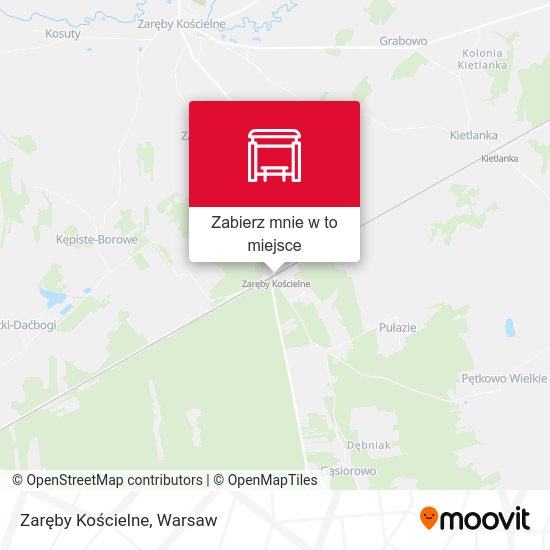 Mapa Zaręby Kościelne