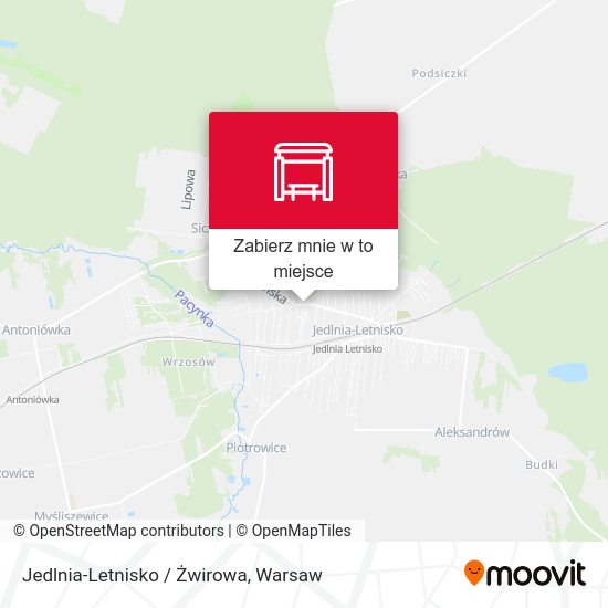 Mapa Jedlnia-Letnisko / Żwirowa