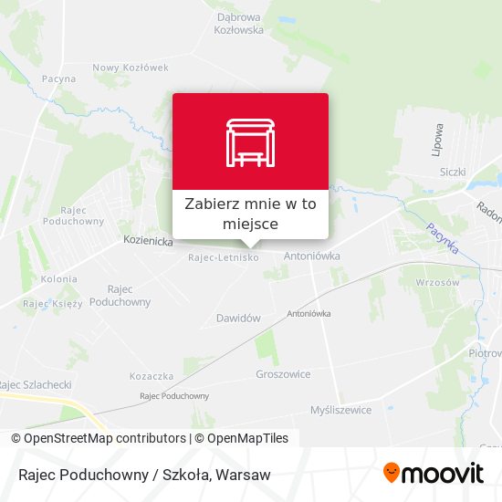 Mapa Rajec Poduchowny / Szkoła