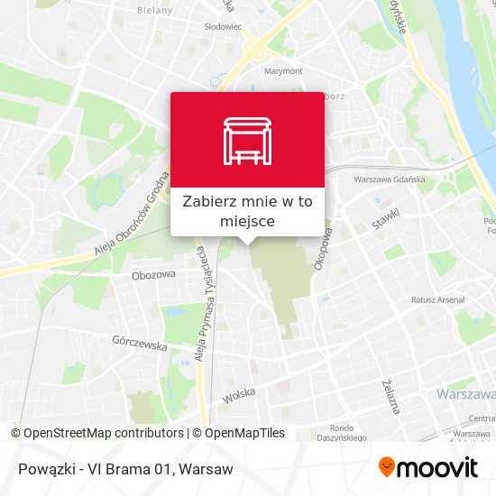 Mapa Powązki-Vi Brama