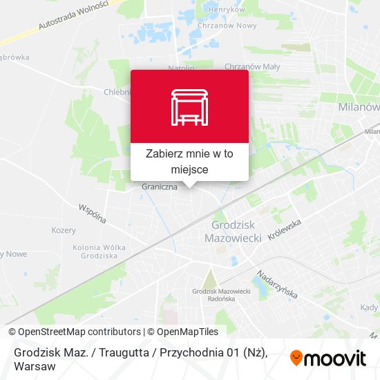 Mapa Grodzisk Maz. / Traugutta / Przychodnia 01 (Nż)