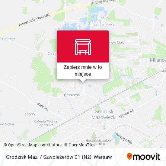 Mapa Grodzisk Maz. / Szwoleżerów 01 (Nż)