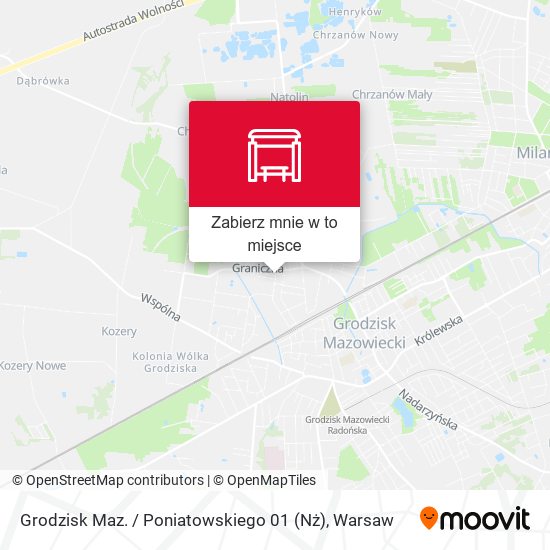 Mapa Grodzisk Maz. / Poniatowskiego (Nż)