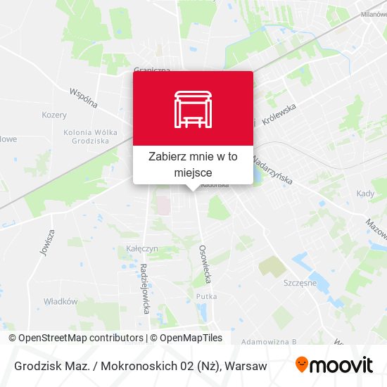 Mapa Grodzisk Maz. / Mokronoskich 02 (Nż)