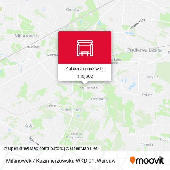 Mapa Milanówek / Kazimierzowska WKD 01