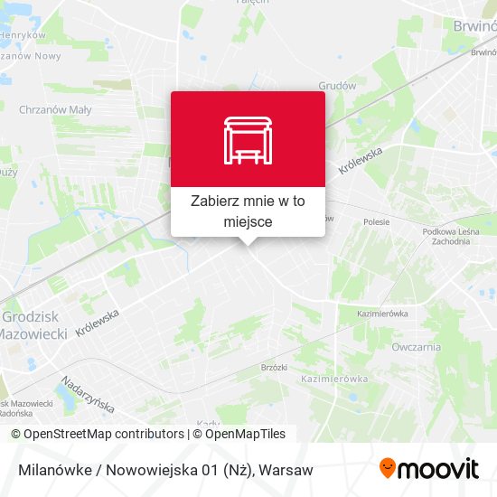 Mapa Milanówke / Nowowiejska 01 (Nż)