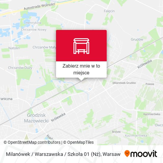 Mapa Milanówek / Warszawska / Szkoła 01 (Nż)