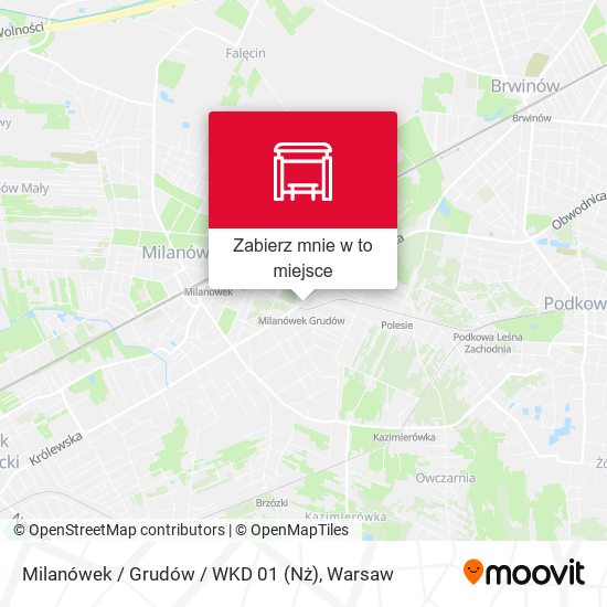 Mapa Milanówek / Grudów / WKD 01 (Nż)