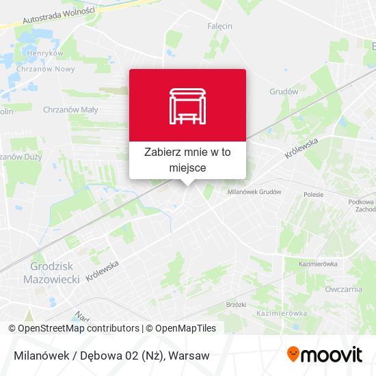 Mapa Milanówek / Dębowa 02 (Nż)