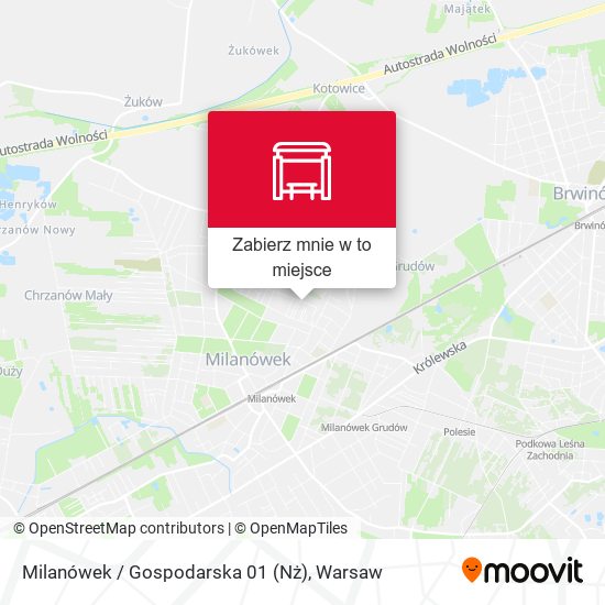 Mapa Milanówek / Gospodarska 01 (Nż)