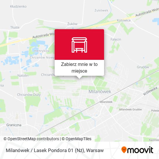 Mapa Milanówek / Lasek Pondora (Nż)