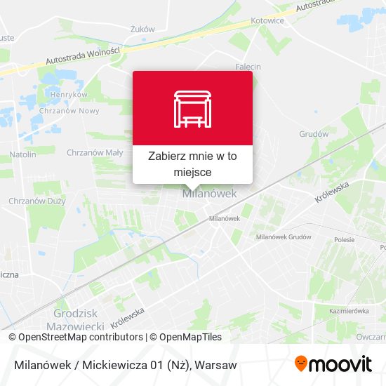 Mapa Milanówek / Mickiewicza (Nż)